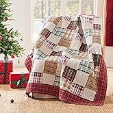 Greenland Home Oxford 100% Cotton Throw Blanket, Red