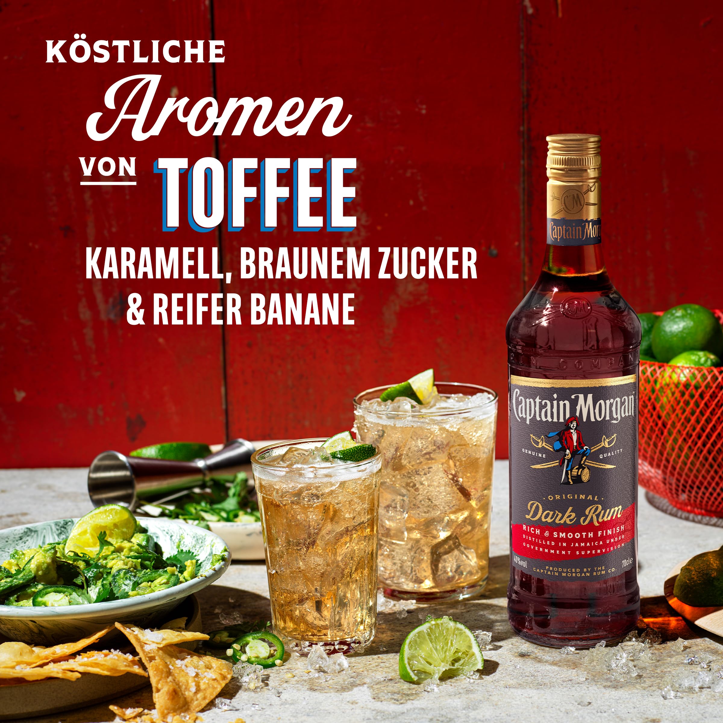 Captain Morgan Dark Rum | dunkler kräftiger Rum | karibisches Flair | für Cocktails & Longdrinks | 700ml | 40% 2