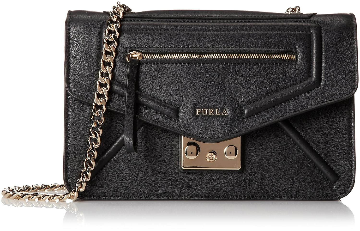 Furla Alice Small Cross Body Bag, Onyx, One Size Clothing