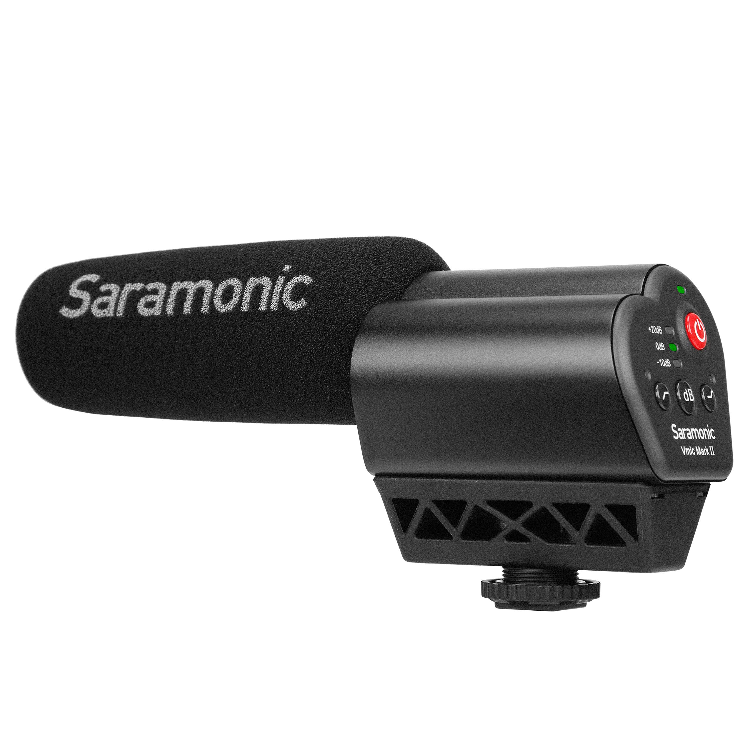 Saramonic Vmic MKII Supercardioid Shotgun Condenser On-Camera Video Microphone with 3.5mm Jack Output and Headphone Out (VMIC-MKII)