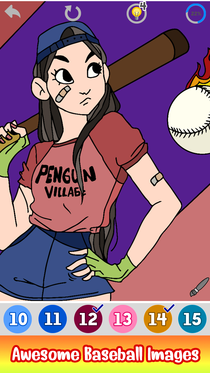 Baseball Paint by Number Sports Paint + Glitter + Crayon + Oil Paint