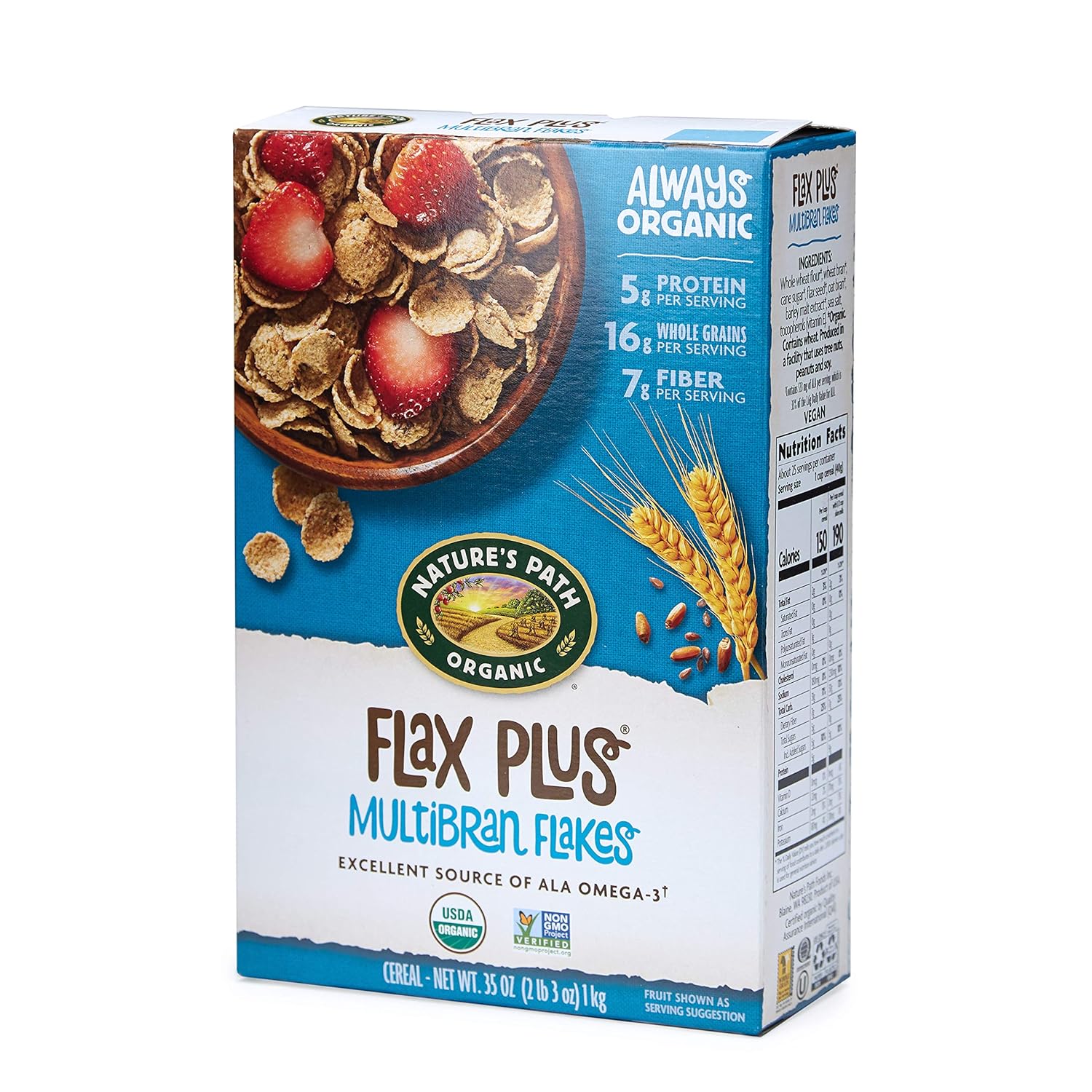 Nature's Path Flax Plus Organic Cereal, Multibran Flakes