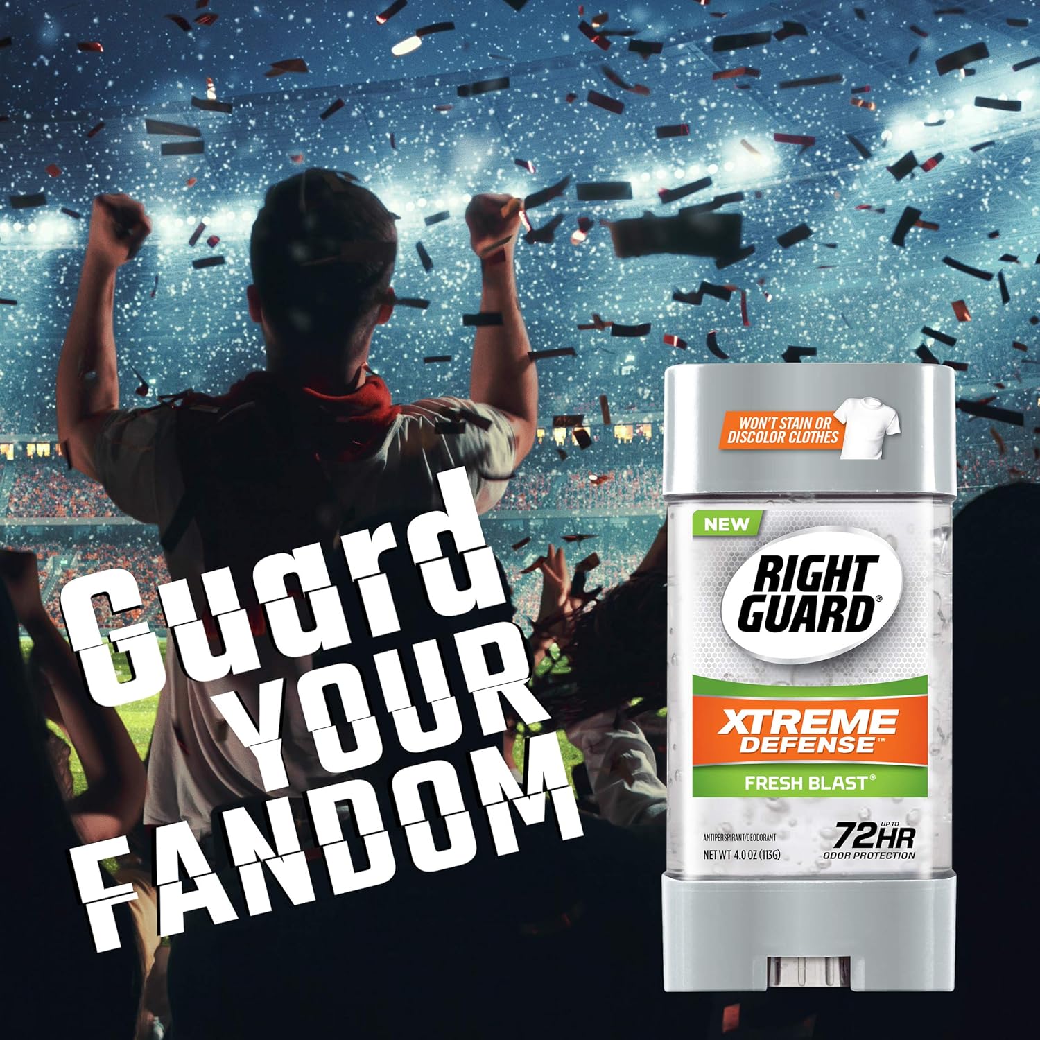 Right Guard Xtreme Defense Antiperspirant Deodorant Gel, Fresh Blast, 4 Ounce, 4 count : Beauty