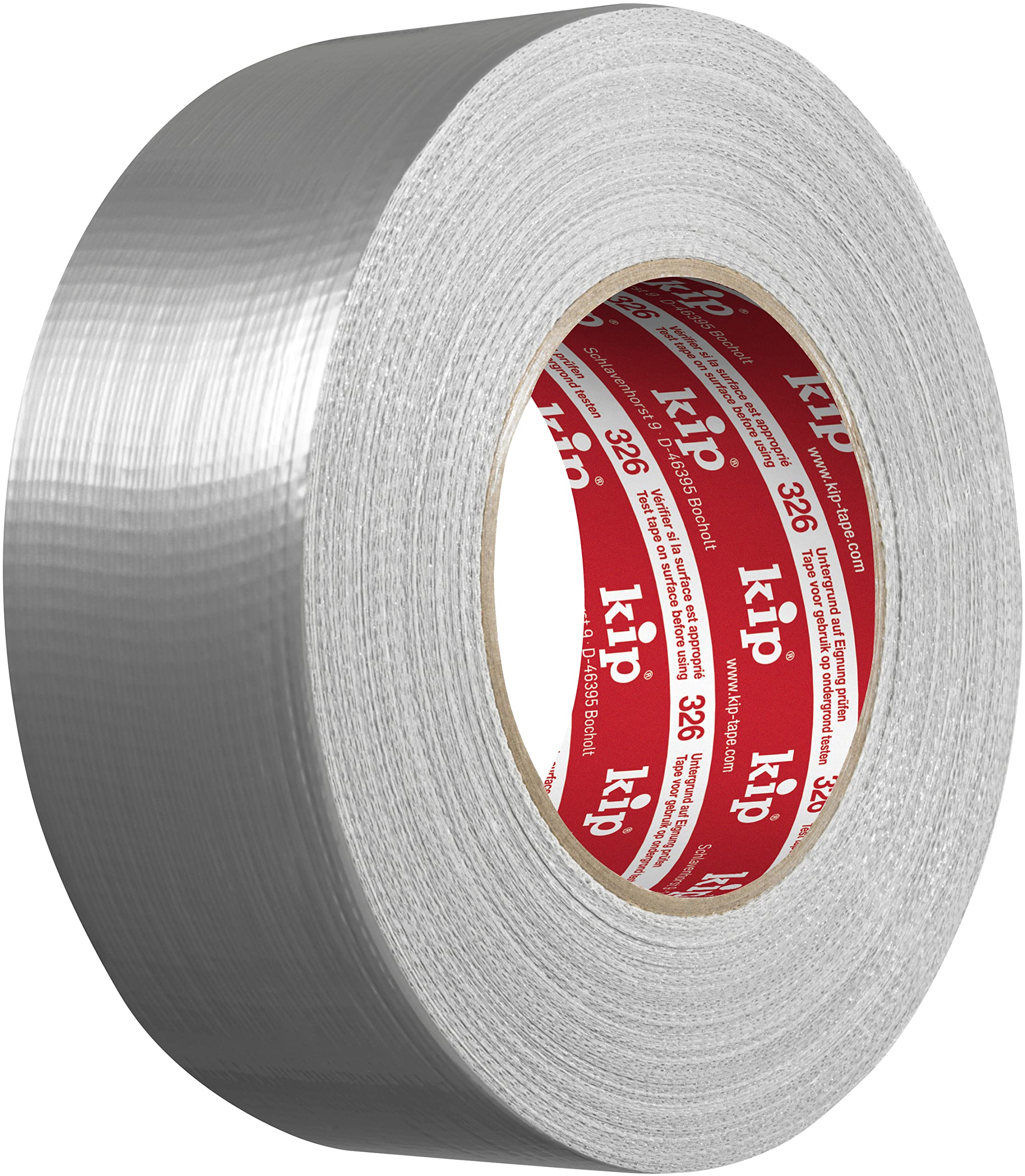 kip 326-48 Water Resistant Polythene Fabric Tape for Plaster and Stone - Strong Reinforced Tape for Masking - 50 mm x 50 m, Silver, 48 mm x 50 m