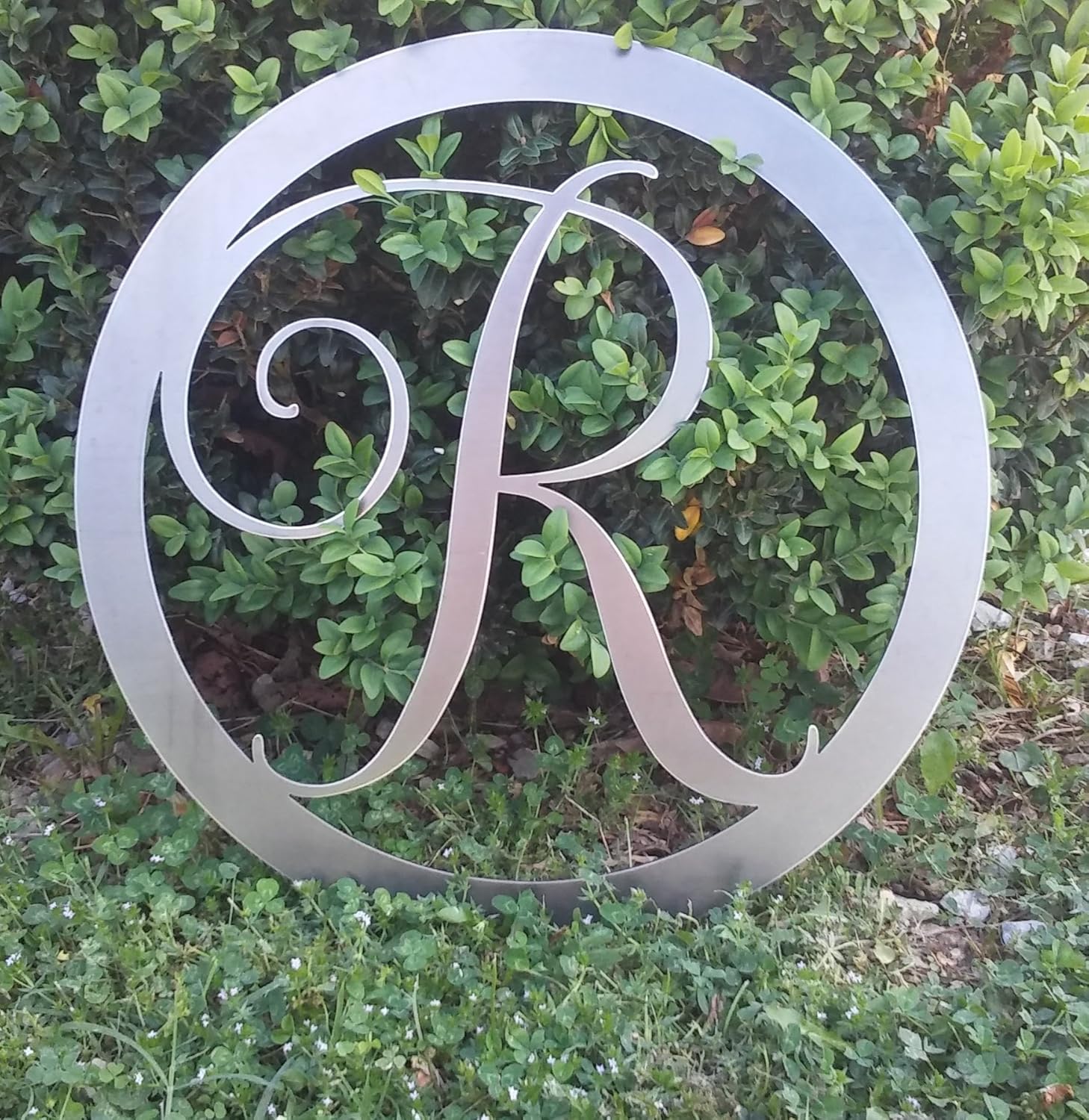 RAW METAL Circle Monogram Metal SignMetal Wall Art 20