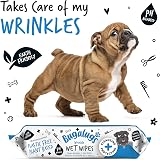 BUGALUGS Wrinkle Wipes for Dogs 80 Biodegradable Skin Care Paw Ear Face view 9