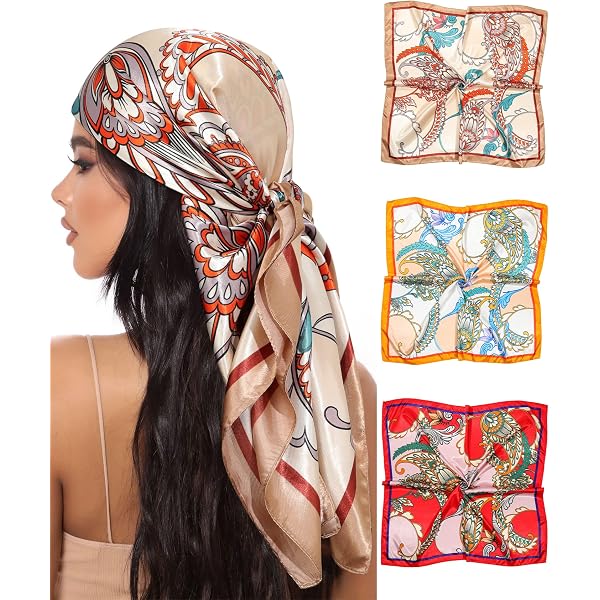 Tapp Collections 2-Pk 35” Silk Like Satin Large Square Head Neck