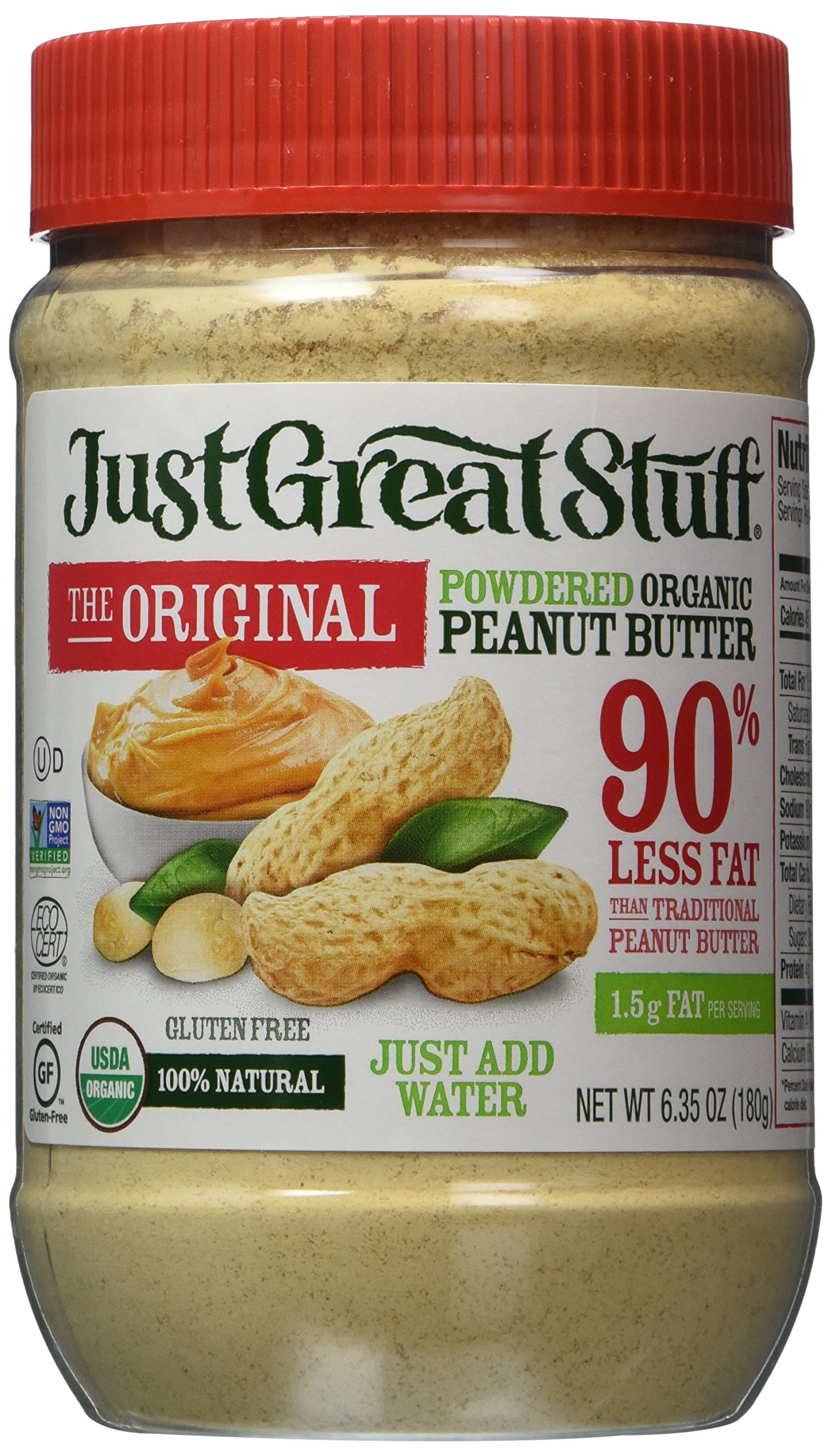 Just Great Stuff Powdered Organic Peanut Butter, Chocolate
