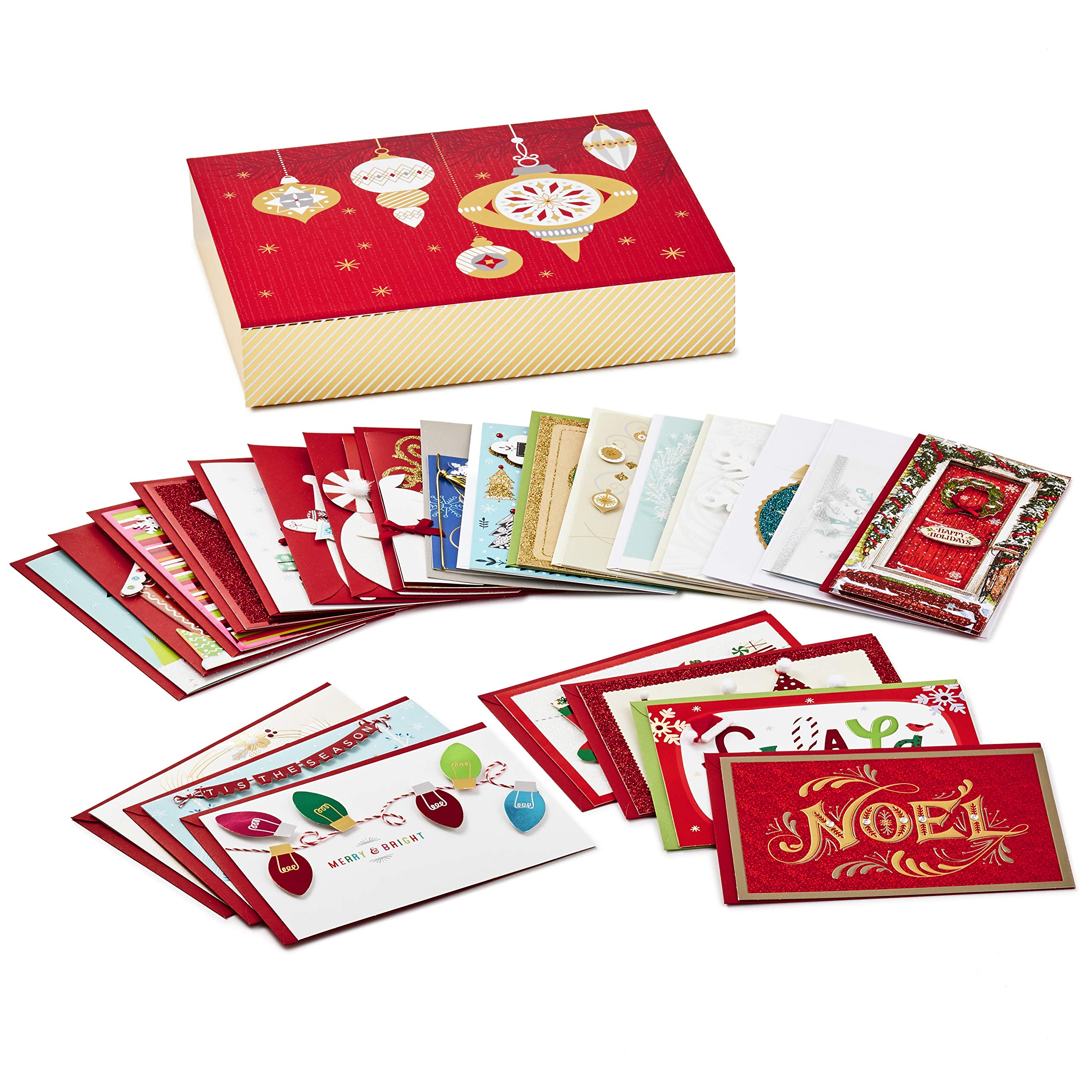Hallmark Handmade Christmas Card Assortment (Set of 24 Special Holiday Greeting Cards and Envelopes) (1XPX5156)