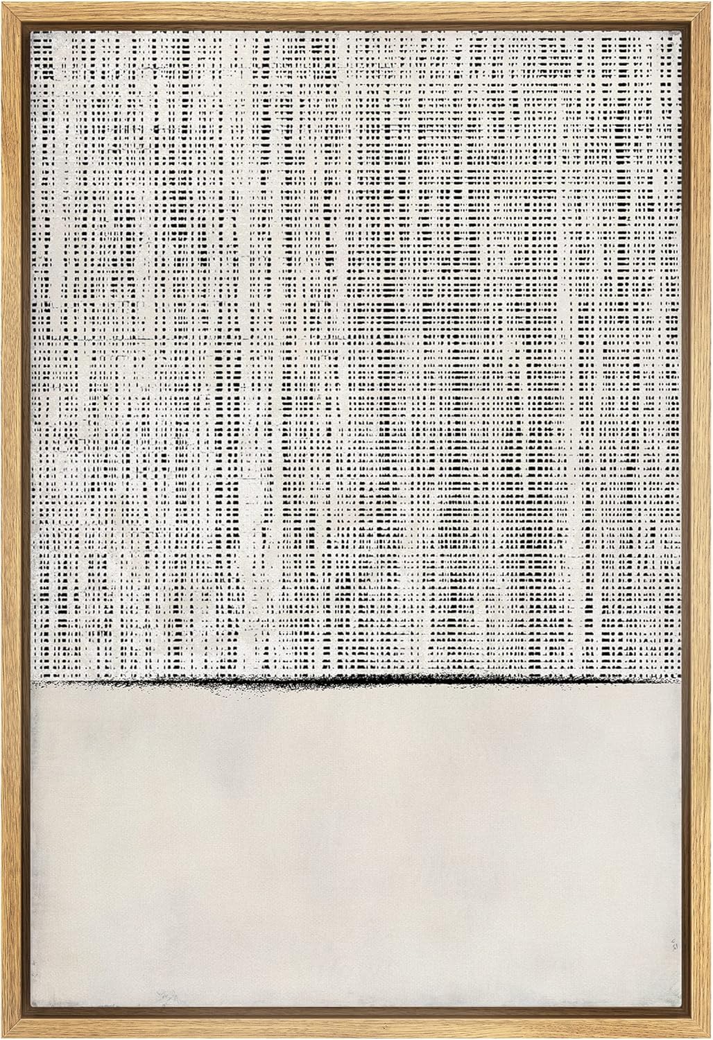 Wall Décor - IDEA4WALL Framed Canvas Print Wall Art Retro Black White Geometric Grid Color Blocks Abstract Shapes Illustrations Modern Decorative Contemporary for Living Room, Bedroom, Office - 16