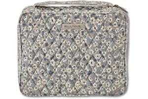Bella Taylor Quilted Bible Cover for Women - Large Study Bible Case - Khaki Floral