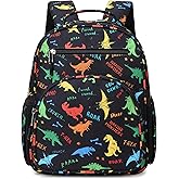 abshoo Cute Mini Toddler Backpacks for Boys Little Kids Bookbag Preschool backpack (Dinosaur Black)