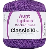 Aunt Lydia C&amp;C Classic Crochet Sz10 Purple