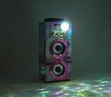 Dynasonic Karaoke Machine 2 mics Portable Bluetooth Speaker Lights USB SD view 2