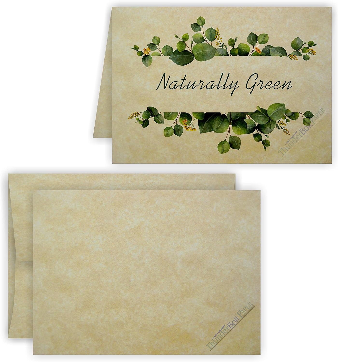 4X6 Folded Size with A-6 Envelopes - Aged Parchment - 25 Sets (6X8 Cards Scored to Fold in Half) Matching Pack - Invitations, Greeting, Thank You, Notes, Holidays, Weddings, Birthdays, Announcements : Office Products