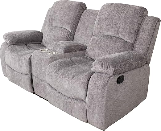 Amazon Com Chelsea Collection Recliner Love Seat With 2 Stainless