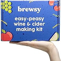 Brewsy Wine Making Kit For Beginners | Everything Included | Makes 12 Bottles of Red, White, & Juice Wine, Ciders…
