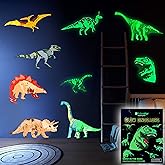 Glow in The Dark Dinosaur Wall Decals for Kids – Removable Dino Stickers for Ceiling, Bedroom, Nursery or Playroom – Self-Adhesive Wall Decor, Gift Idea for Boys and Girls, Easy to Apply