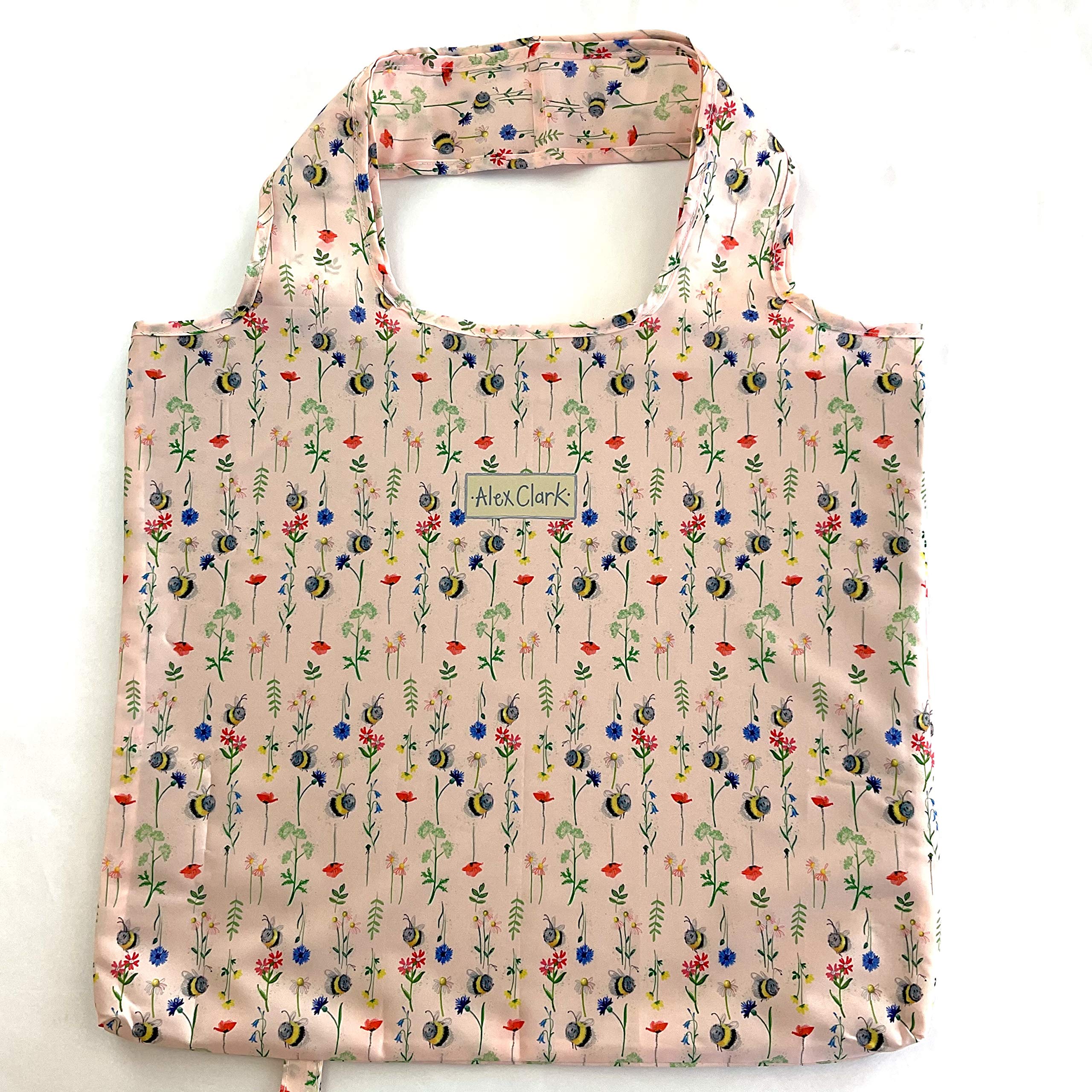 ALEX CLARK Bee and Flowers Reusable Shopping Bag