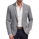 PJ PAUL JONES Mens Blazer Casual Lightweight Texture Sport Coat Jacket | Lightweight Blazer, Texture Fabric, Machine Washable, Two Button, Anti Wrinkle, Thin Shoulder Padder, Casual Business.
