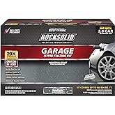 Rust-Oleum RockSolid Garage Floor Coating Kit, Dark Gray, 2.5 Car Kit | Polycuramine coating, No hot tire pickup, Drive on in 36 hours, Includes decorative chips