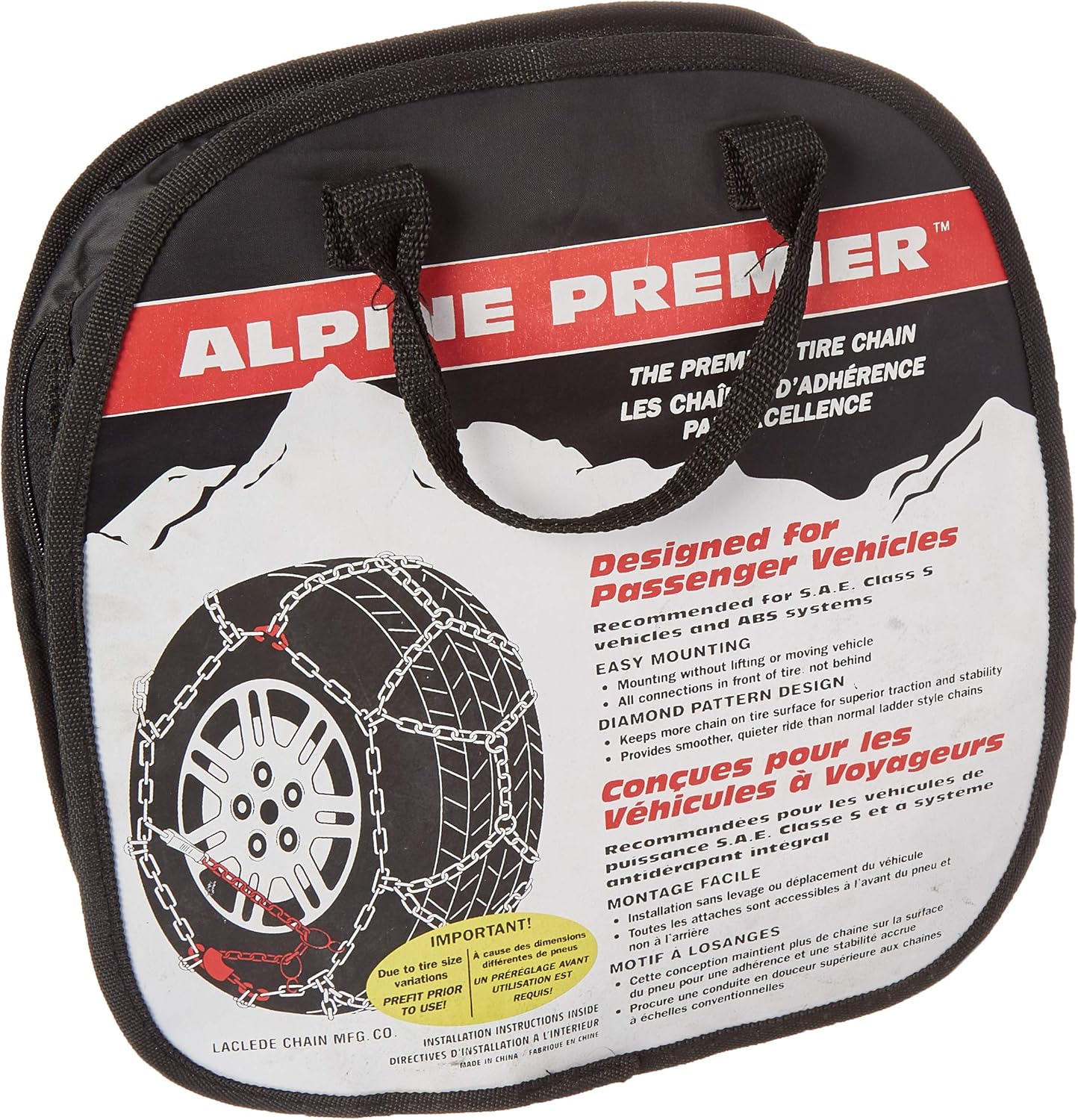 Laclede Chain 702154007 Alpine Premier Passenger Car Tire Chains