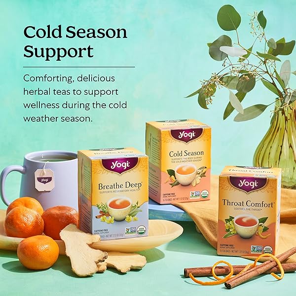 YOGI TEA ORGANIC THROAT COMFORT TEA, 16 CT