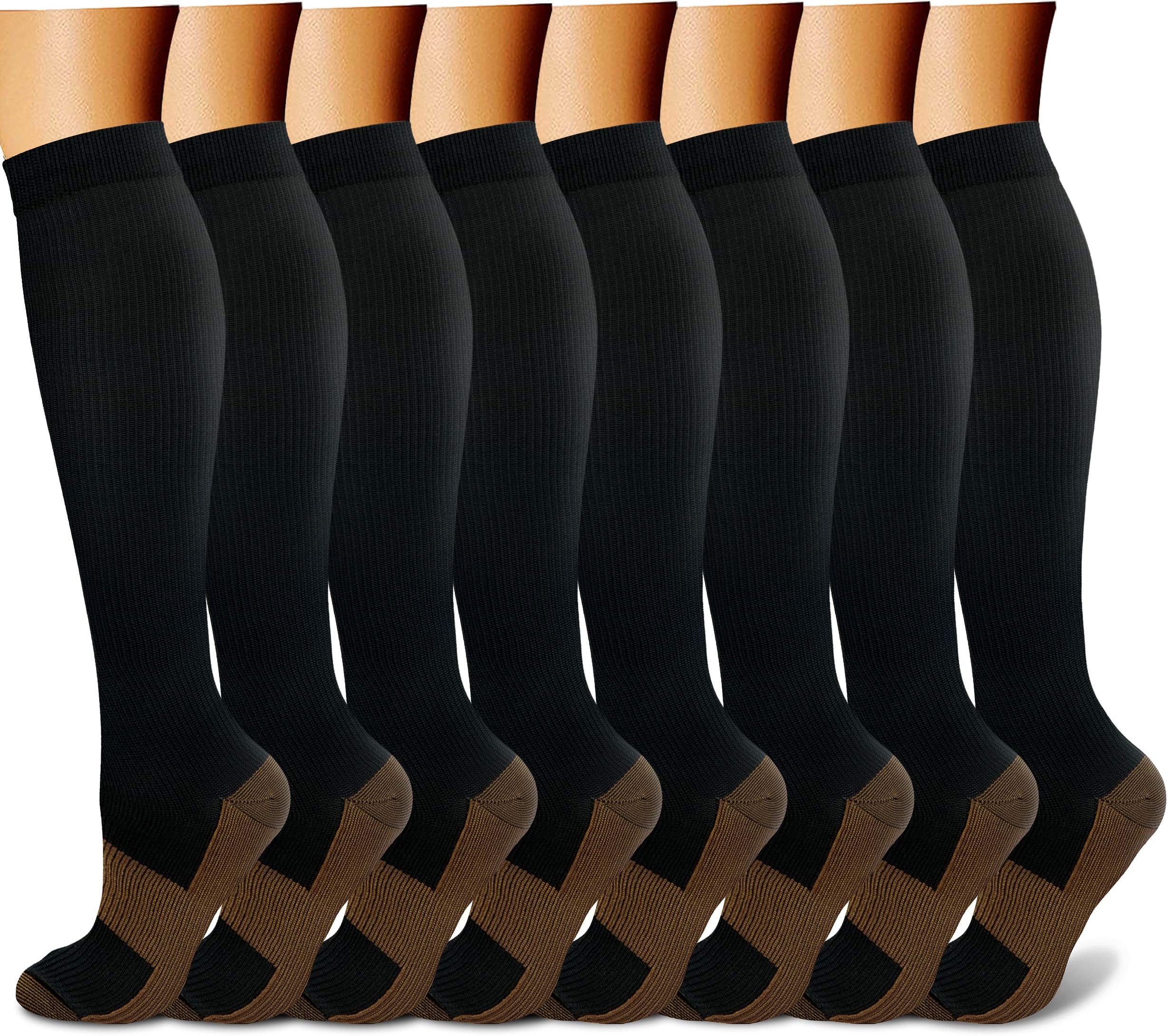 Copper Compression Socks for Women & Men - Best for Running, Athletic, Circulation, Pregnancy and Travel - 15-20mmHg