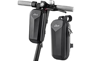 BOBILIFE Bike and Scooter Handlebar Bag - Front Bar Hanging Bag Waterproof EVA Hard Shell Storage Bag Compatible with All Kinds of Scooters, Mountain Bikes, Road Bikes, E-Bikes, Motorcycles