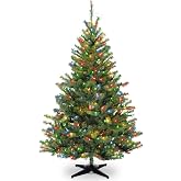 National Tree Company 6ft Pre-Lit Kincaid Spruce Artificial Christmas Tree | 400 Multicolor Lights, 700 Tips, Includes Stand, Green