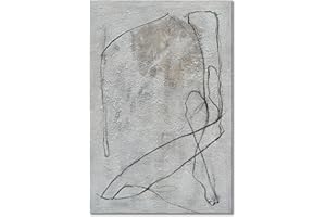 NANKAI Art Minimalist Black and White Art Canvas Abstract Oil Painting Wall Art Home Office Wall Decoration 36x24 inches