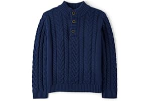 Gymboree Baby Boys' and Toddler Quarter Button Cable Knit Pullover Sweater