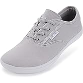 WHITIN Women's Wide Canvas Minimalist Barefoot Shoes | Zero Drop Sole | Casual Sneaker