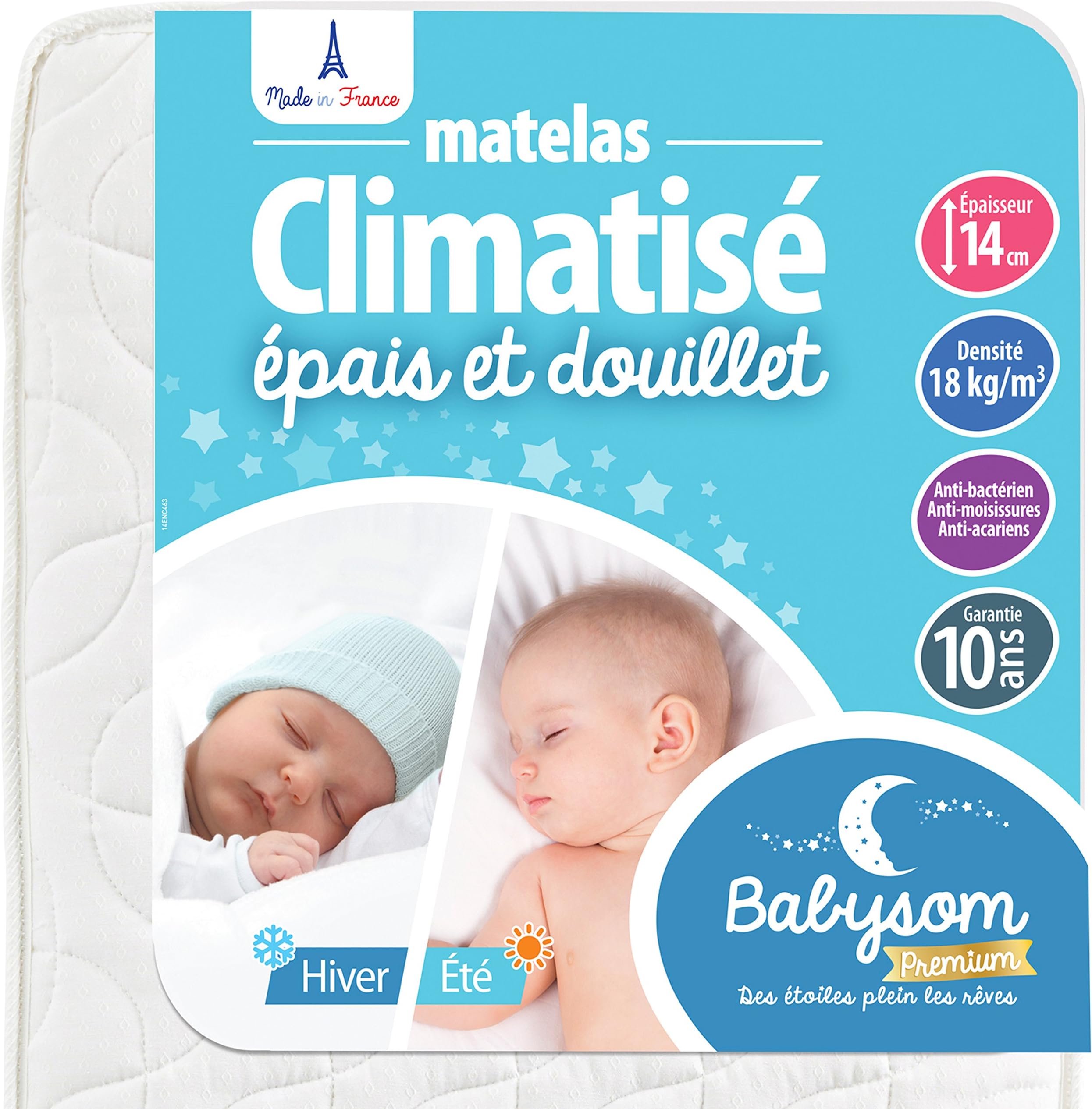 Babysom – Air-Conditioned Mattress Summer/Winter- Thickness 14 cm, Anti-Dust Mite