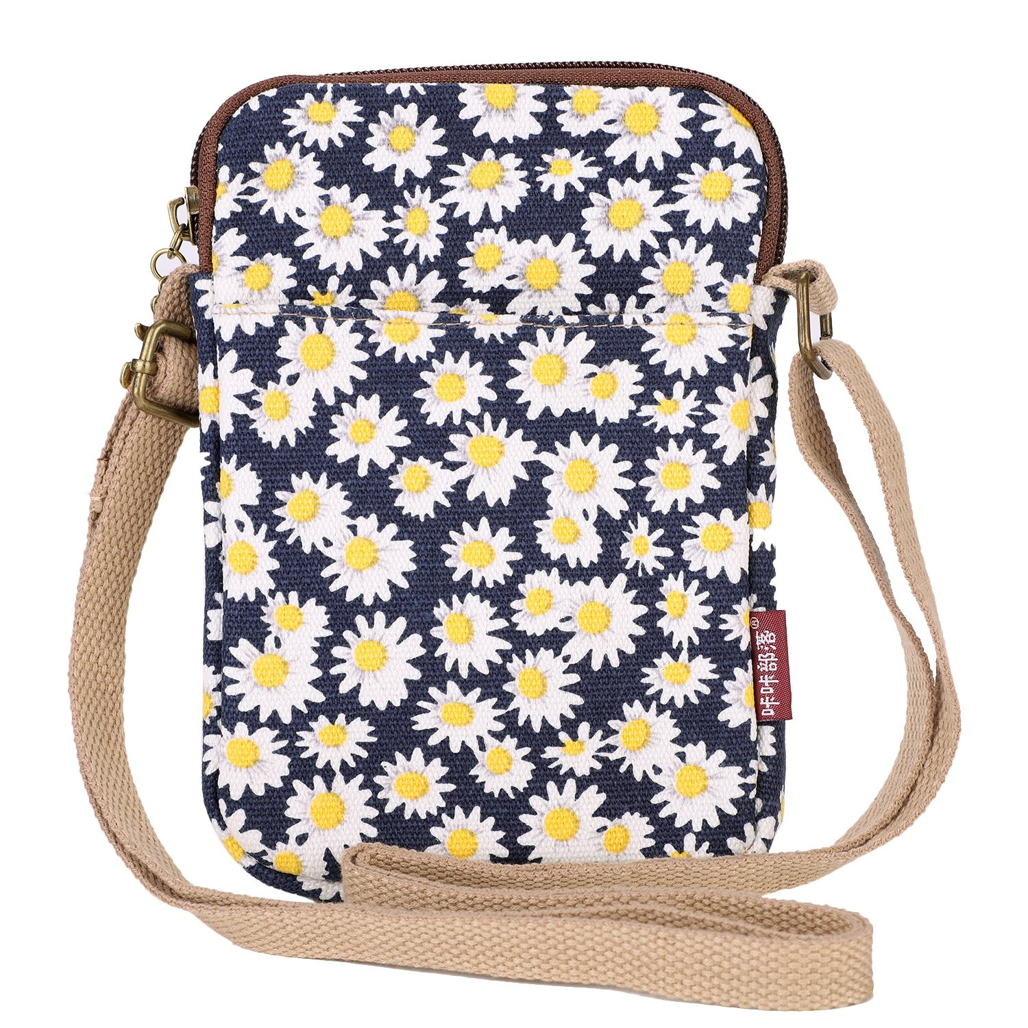 Cellphone Bag Small Canvas Cross Body Shoulder Bag Mini Messenger Casual Satchel Cards Money Organizer Pockets Coin Holder Bag Pouch Handbag Leisure Purse for iPhone X / 8/7 Plus / 7 / 6s Plus