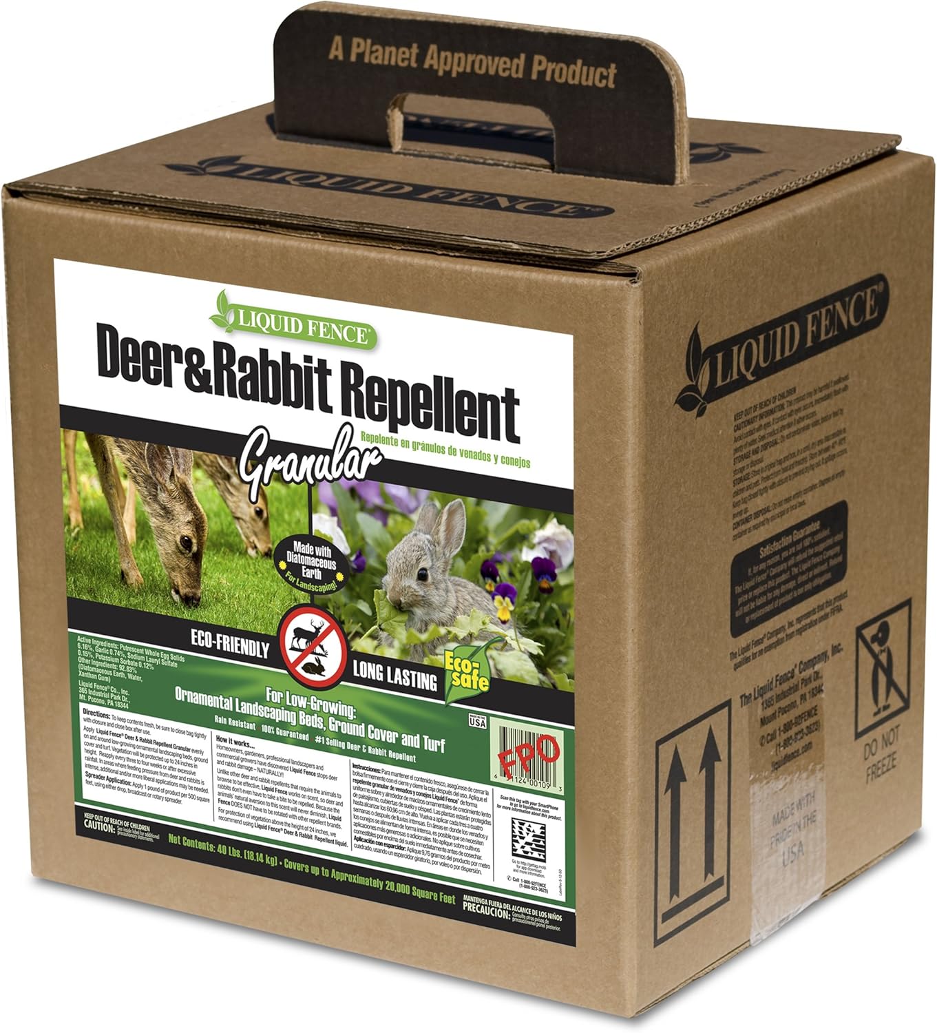 Liquid Fence Granular Deer and Rabbit Repellent, 40Pound Amazon.co.uk