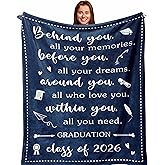 Zolumy Cool Graduation Gifts for Her/Him 2026 - Best Gifts for High School Seniors, 2026 PHD/College/Masters Degree Graduation Gift - Grad Congrats Presents - Gradaution Blanket 60X50in
