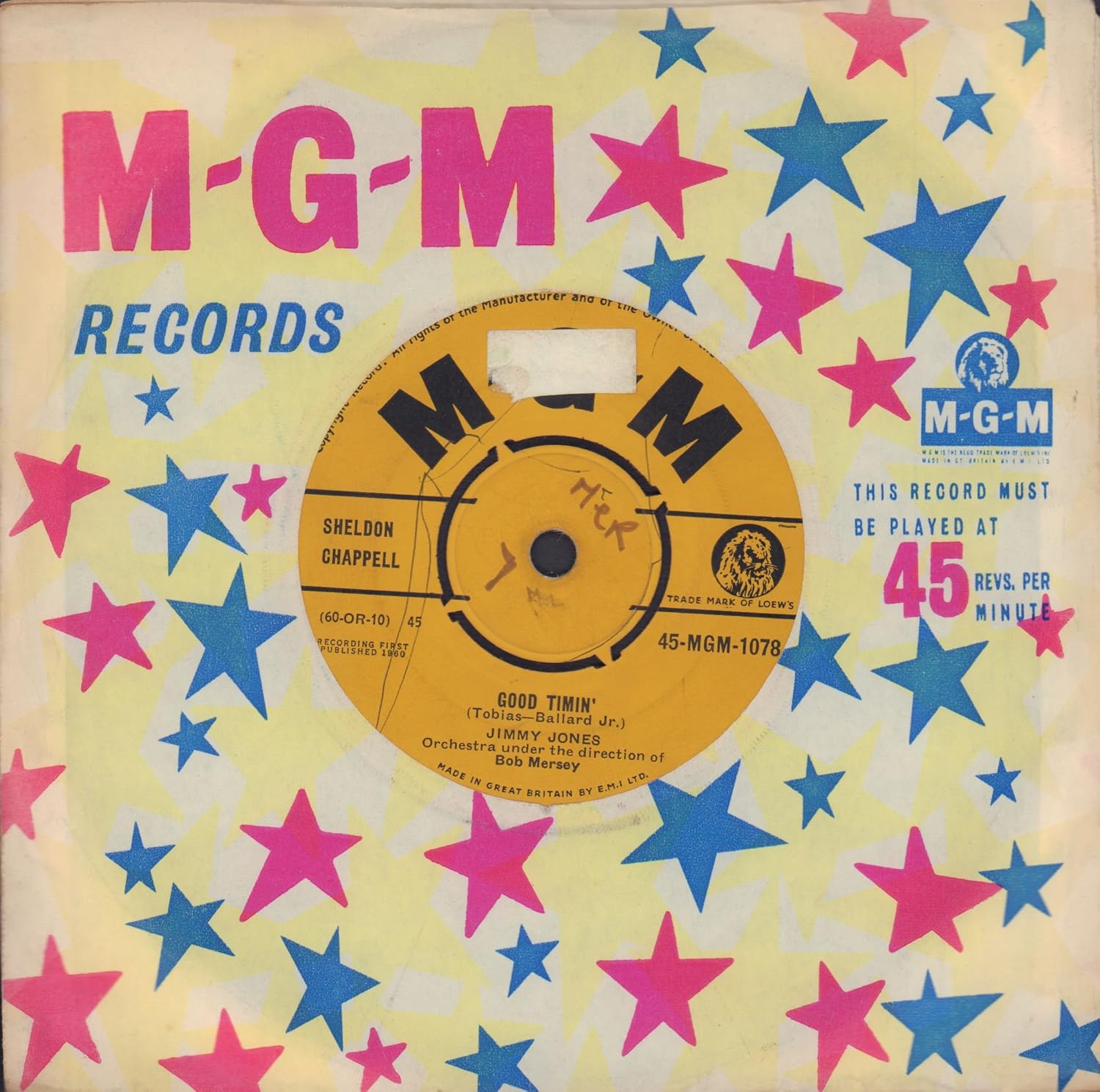 Jimmy Jones Jimmy Jones Good Timin' 7" Single 1960