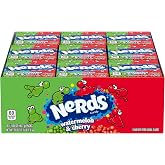 NERDS Watermelon &amp; Cherry Treat-Size Theater Box Candy, 1.65 oz, 36 Pk | Tiny tangy crunchy, mini concession boxes, treat size, lunchbox snacks, party favors, individually wrapped, bulk