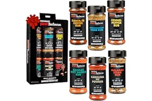 STEVEN RAICHLEN'S PROJECT SMOKE Steven Raichlen's Planet Barbecue Gourmet BBQ Rubs & Spices Gift Box 6 Pack- Grill Seasonings Set with Worldwide Flavors- Great Grilling Gift for Men