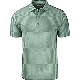 Cutter & Buck Mens Cutter & Buck Forge Eco Heather Stripe Stretch Recycled Mens Polo