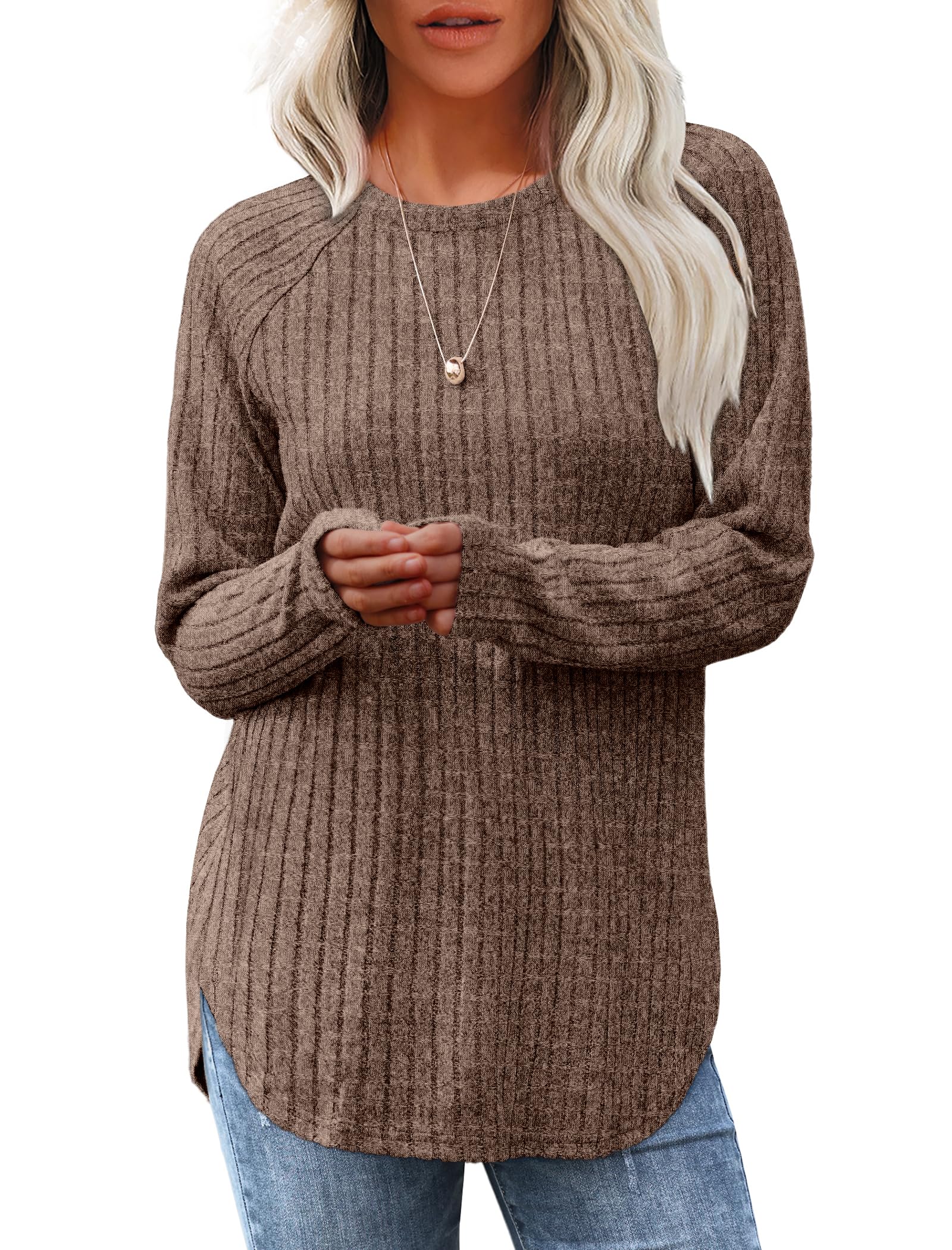 Saloogoe Sweaters for Women Long Sleeve Tunic