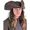 Disney Pirates of the Caribbean Jack Sparrow Costume Hat - Faux Leather Tricorn Hat