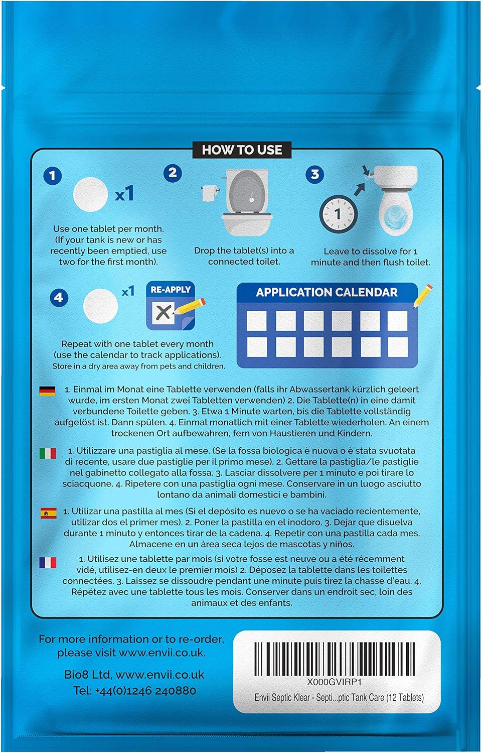 envii Septic Klear, Septic Tank Treatment & Cleaner, 12 Months Supply - Image 3