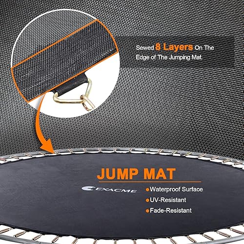 ExacMe 15FT Trampoline Outdoor with Basketball Hoop for Kids
