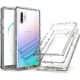YmhxcY Note 10 Plus Case, Drop 3 Layer Durable Cover/Shockproof Drop Protection/Solid Silicone Case/Clear Case for Samsung Galaxy Note 10 Plus 5G-Crystal Clear