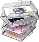 EXERZ Mesh Paper Sorter 4 Pack Desk Organizer A4 File Holder view 4