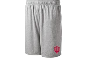J2 Sport Grey Collegiate Shorts with Pocket, Officially Licensed Cotton Poly Blend Jersey Short