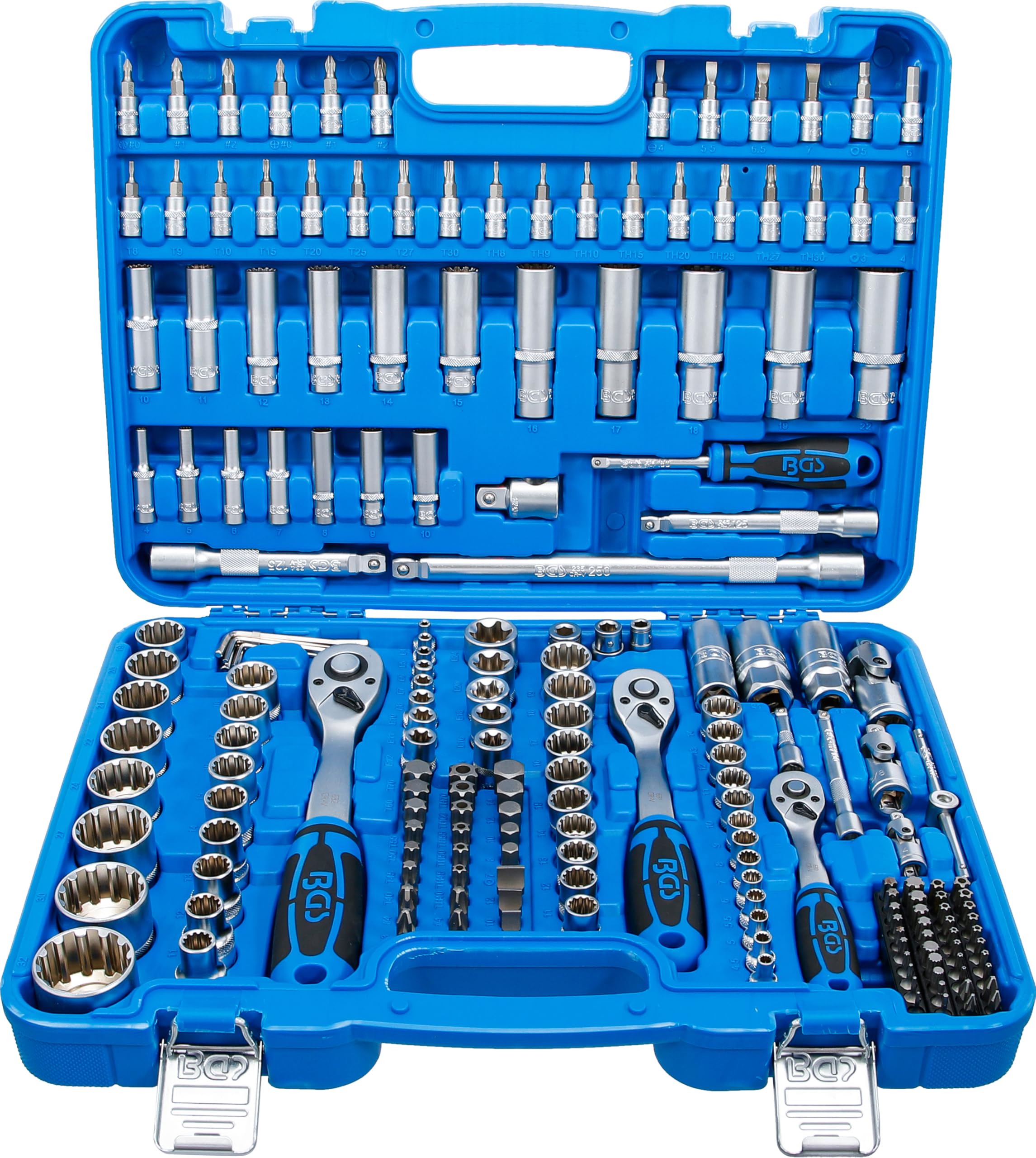 BGS 2247 | Socket Set Gear Lock | 6.3 mm (1/4") Drive / 10 mm (3/8") / 12.5 mm (1/2") | 192 pcs.