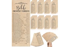 MOTISKYY 100 Pcs Father's Day Church Gift Christian Bible Emergency Numbers Bookmark 2. 36 x 6'' Religious Bible Verse Bookmark for Women Friends Men Sunday School Prizes Gifts Bulk(Brown)